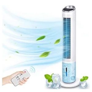 New ~ Trustech Air Cooler Oscillating Tower Fan 3 Speed & Modes Evaporator WT40